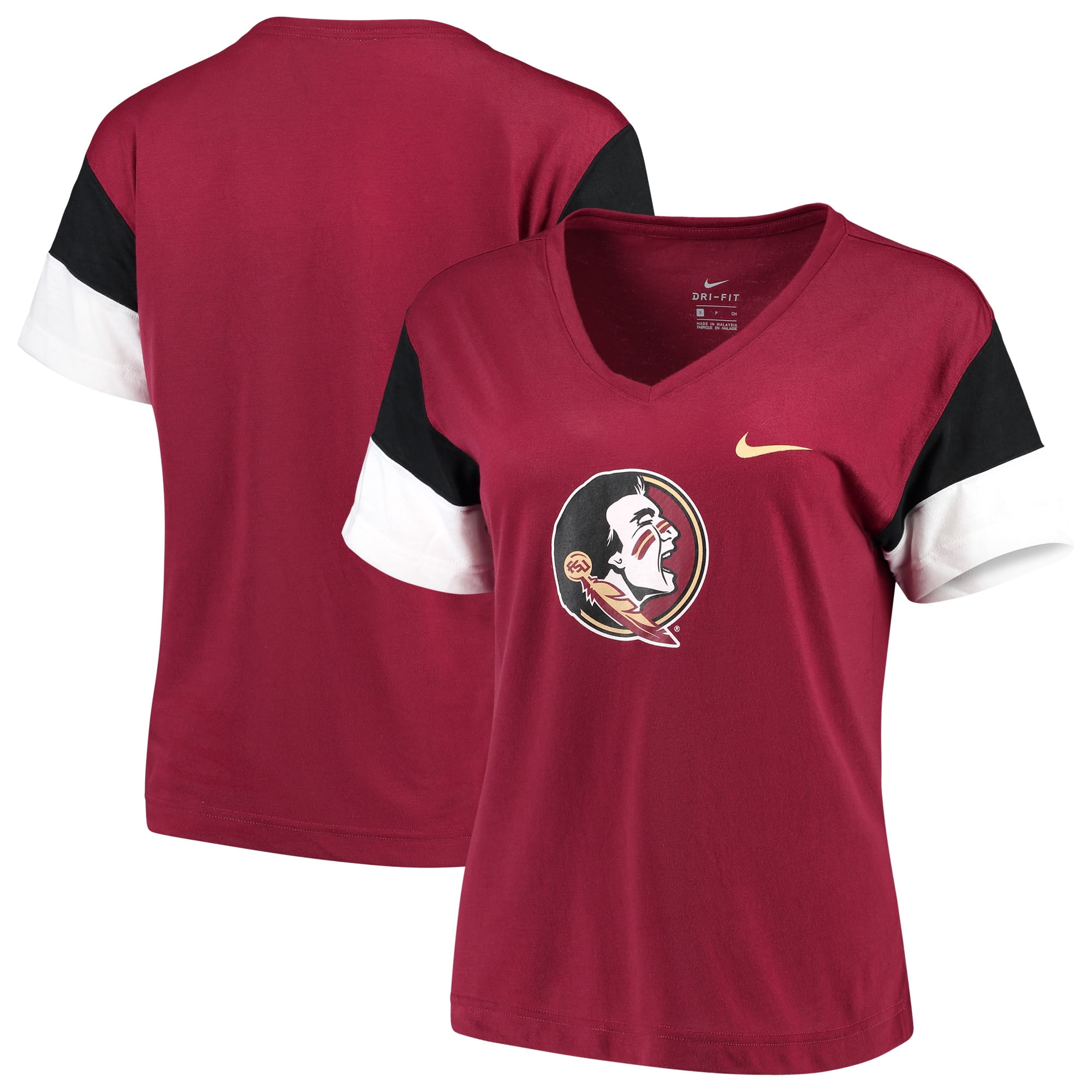 Florida State Seminoles Nike Women's Breathe Team Sleeve Performance V ...