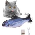 thumbnail image 1 of BMZP Elektrisches Fischkatzenspielzeug, Simulation Tanzender Fisch, realistisches elektronisches Katzenminze-Waggonspielzeug, Plüschspaß und interactives Spielzeug für Katze, 1 of 3