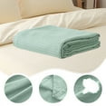 thumbnail image 4 of Hgallory Solid Color Plush Blankets for Bed Sofa, Machine Washable Polyester Throw Blanket Breathable Air Conditioning Quilt for Nap, Modern Simple Home Decor Ideal Gift, 43"x51", 1PC, Light Green, 4 of 6