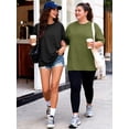 thumbnail image 5 of MOYIKO Womens Oversized T Shirts Crew Neck Short Sleeve Summer Trendy Tops Loose Fit Tee, 5 of 7