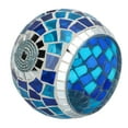 thumbnail image 4 of Portavelas de estilo europeo con tema de océano azul, portavelas de cristal con luz reflejada azul y verde para Decoración, 4 of 12