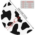 thumbnail image 2 of Cow Print Black and White Christmas Tree Skirts 30", Xmas Tree Cloth Mats Trees Skirts for Decor Gift, Home Decoration, 2 of 6
