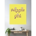 thumbnail image 2 of Hippie Girl, Bohemian, 70S, Hippie, Hippy, 60S, Flower Power, Hippie Art Poster Wall Art, Modern Wall Decor, 24x36 UNFRAMED, 2 of 3