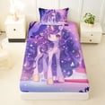 thumbnail image 3 of Erosebridal Cute Unicorn Girls Twin Sheet Sets,Purple Cartoon Unicorn Bedding For Kids 3pcs, 3 of 6