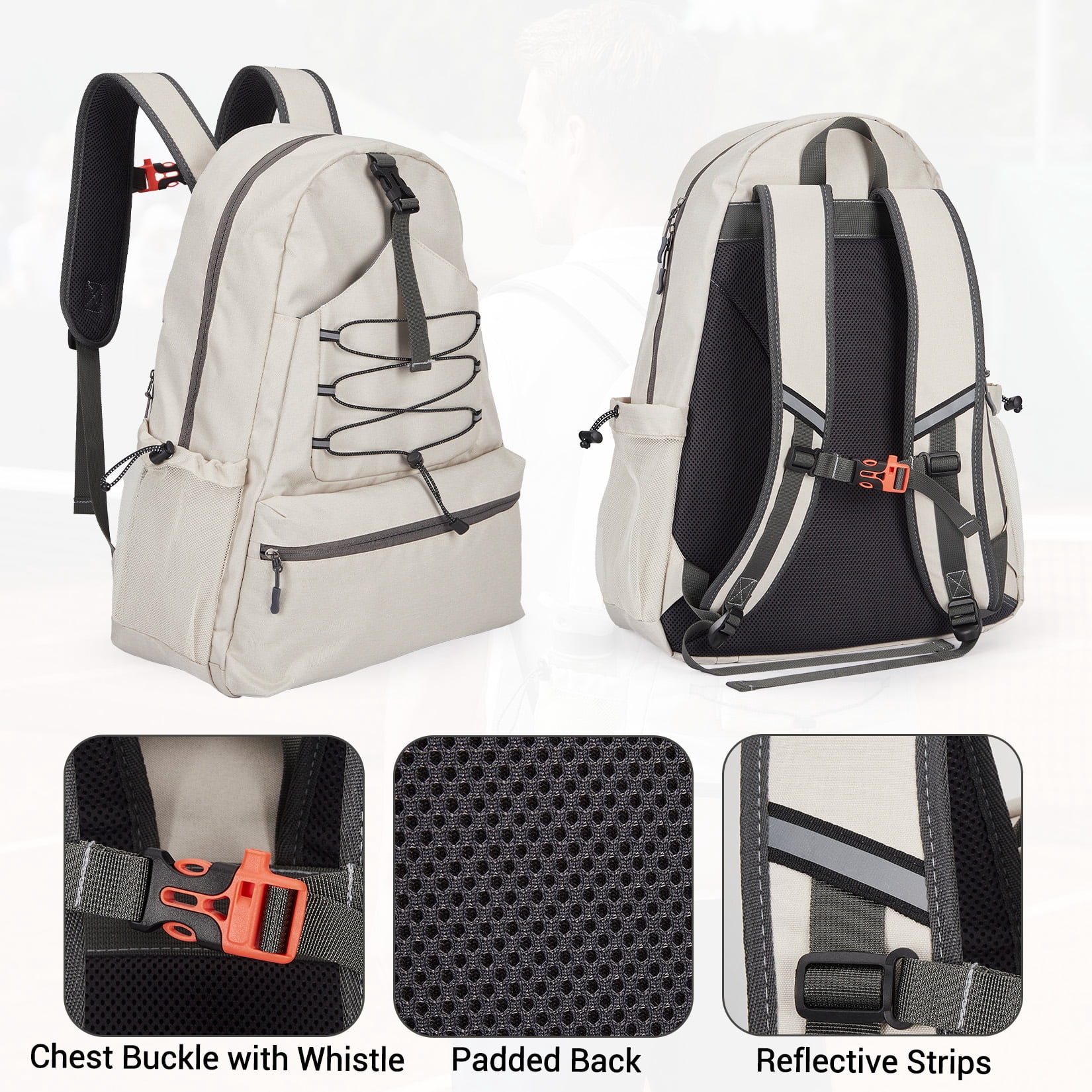 High-quality Tennis Backpack for 2 Rackets – Large Capacity Water-Resistant Bag with Ventilated Shoe Compartment, Multiple Pockets, Fence Hook – For Men & Women