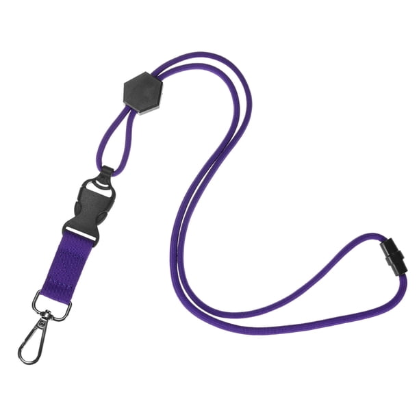 Uxcell 1-Pack Cuerdas para Llaves, Correa de Identificación Ajustable Morada con Broche Desmontable