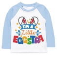 thumbnail image 3 of Aihuaihua Toddler Boys Easter Shirts Bunny Graphic Long Sleeve Crew Neck Raglan T-Shirt Funny Rabbit Tops, 3 of 6