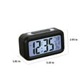 thumbnail image 3 of Christmas Gifts Liweisiy Digital Alarm Clock With Background Lighting Lcd Display Temperature Monitor Snooze Alarm With Smart Clock Calendar D5539 Black, 3 of 6