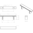 thumbnail image 3 of 10 pack hardware resources 867-3bnbdl anwick cabinet pull 4 5/16" brushed pewter, 3 of 7