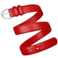 thumbnail image 2 of Falari Women Genuine Leather Belt Fashion Dress Belt With Single Prong Buckle Red L, 2 of 6