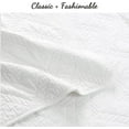 thumbnail image 5 of Cozy Line Chevron Solid White 100% Cotton Quilt Bedding Set, 3 Piece King Set, 5 of 7