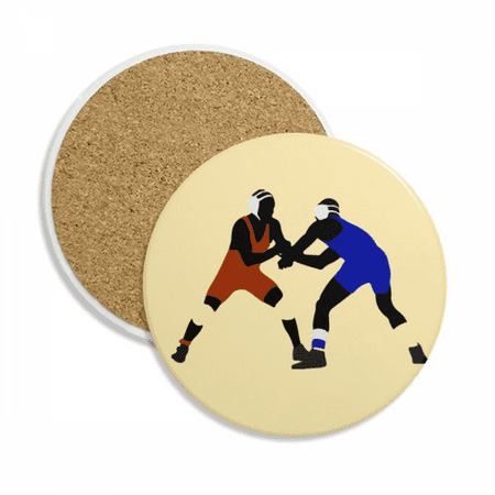 

Wrestling American Athletic Fitness Coaster Cup Mug Tabletop Protection Absorbent Stone