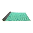 thumbnail image 2 of Ahgly Company Indoor Square Solid Turquoise Blue Modern Area Rugs, 8' Square, 2 of 4