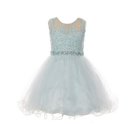 My Best Kids Girls Baby Blue Embroidered Junior Bridesmaid (Best Baby Boutiques In Chicago)