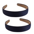 thumbnail image 4 of 12pcs Wide Elastic Headbands Pure Color Brief Head Hair Accessory Fabrics Headwear for Women Girls (Navy), 4 of 5