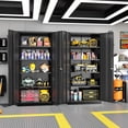 thumbnail image 6 of 72" Metal Storage Cabinet with 2 Doors, Lockable Garage Cabinet with 4 Adjustable Shelves, Tall Cabinet for Home Office, Study, Garage, 6 of 6