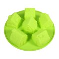 thumbnail image 1 of Molde de silicona con forma de casa pequeña para chocolate, molde para cubitos de hielo, utensilios para hornear pasteles, color verde, 1 of 4