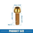 thumbnail image 4 of Ofertas Únicas 10 Pcs Tornillos Cónicos para MTB Bicicleta Stem M6x20mm Tornillos de Cabeza de Casquillo de Acero Color Dorado, 4 of 6
