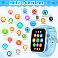 thumbnail image 3 of SHANNA Smart Watch for Kids with GPS 4G HD Touchscreen Watch with Phone GPS Tracker Real-Time Location SOS Video Call Voice Chat Camera for Boys Girls Gift, Blue, 3 of 9