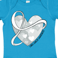 thumbnail image 4 of Inktastic Lung Cancer Awareness White Ribbon Around Heart Boys or Girls Baby Bodysuit, 4 of 5