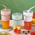 thumbnail image 1 of Vaso exprimidor eléctrico portátil | Batidora de frutas multifunción para el hogar | Extractor recargable | Botella de viaje a prueba de fugas | Fácil de limpiar | Blanco/Rosa/Verde | 9x9x19cm | 300g, 1 of 7
