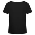 thumbnail image 4 of Puntoco - Camiseta de manga corta con cuello en V para mujer, holgada, informal, a la moda Puntoco Puntoco-5572, 4 of 5