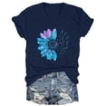 thumbnail image 4 of T Shirts For Women Womens Tops Graphic Shirts Sunflower Pattern Print Crew Neck Short Sleeve Tees Loose Tshirts Cute Casual Teacher Outfits, 4 of 5