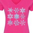 thumbnail image 4 of Inktastic Winter Snowflakes Women's V-Neck T-Shirt, 4 of 5