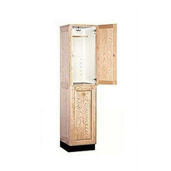 Solid Oak Executive Wood Locker Double Tier - Light Oak