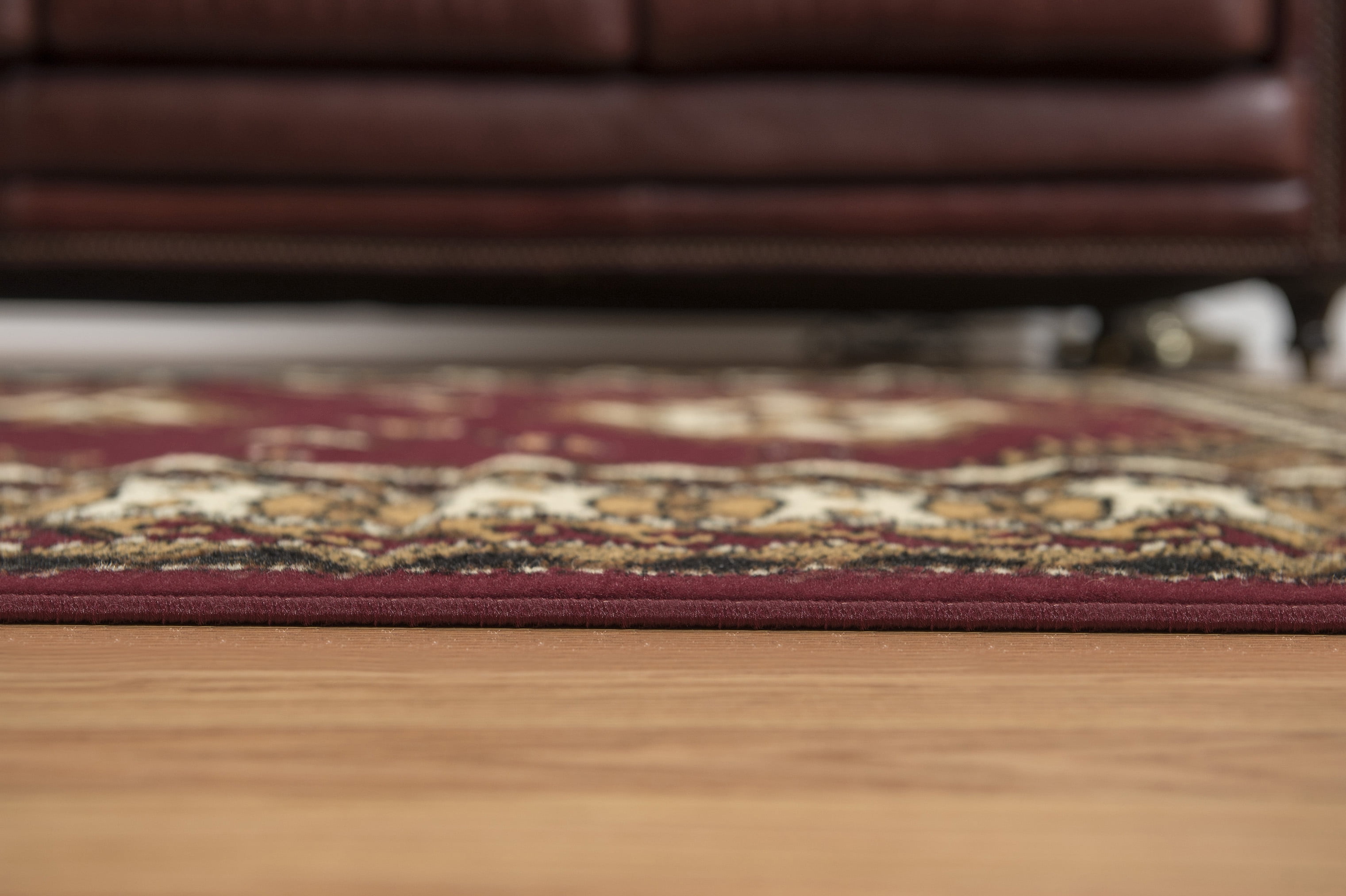 United Weavers Plaza Fleur Runner Rug, Bordered Pattern, Burgundy, 2'3 X 7'2"