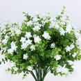 thumbnail image 3 of GRNSHTS 6 Bundles Artificial Flowers Outdoor Fake Flowers for Decoration No Fade Faux Plastic Plants Garden Porch Window Box Decor(White), 3 of 8