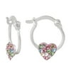 Brilliance Sterling Silver Girls' Crystal Ball Stud Earring Set