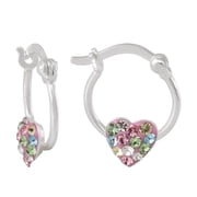 Brilliance Sterling Silver Girls' Crystal Ball Stud Earring Set