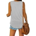 thumbnail image 4 of Camisetas sin mangas de verano para mujer con cuello en V y estampado de cola de milano sin mangas Pompotops  lopia996102, 4 of 5