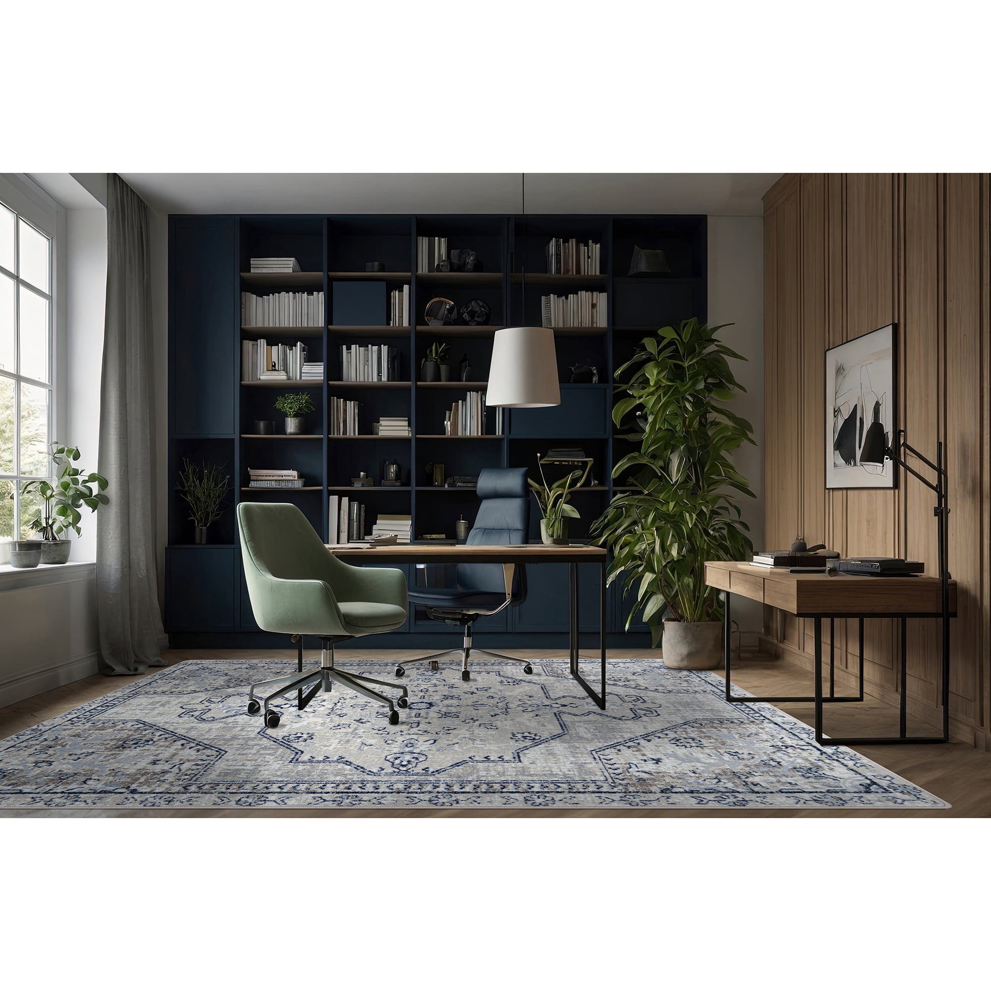 Joy Carpets Canyon Tapestry 3'10" x 5'4" Area Rug in Color Sandstone