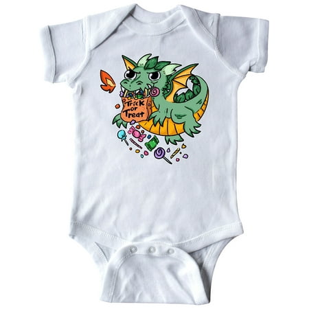 

Inktastic Cute Halloween Dragon Trick or Treat Gift Baby Boy or Baby Girl Bodysuit
