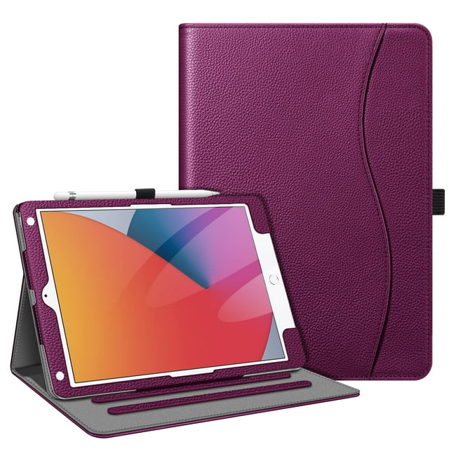 Funda Fintie para iPad 9ª, 8ª y 7ª generación de 10,2 pulgadas con soporte, color morado