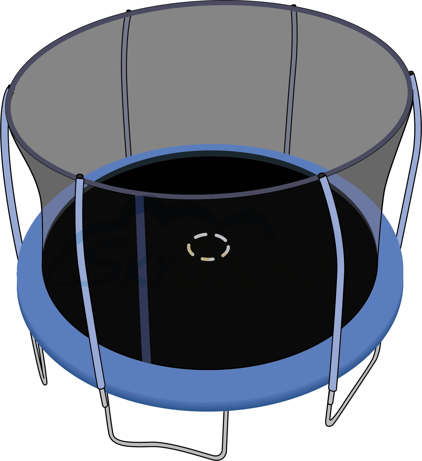 Skybound 12ft Trampoline Net for Trampolines Using 6 Straight Poles or 3 Arches for sale online 