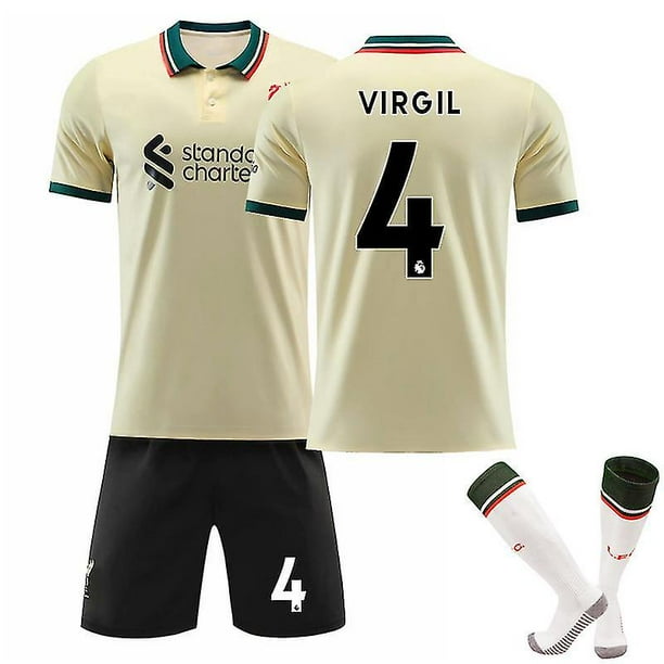 Camiseta de futbol Liverpool Fc Virgil n. 4 para jovenes ninos camiseta de visitante 2021 22 conjunto corto con calcetin BmatwkZeng Bmatwk Jersey Walmart en linea