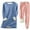 Pink1, variant on Diufon 2pc Womens Warm Outfits Long Sleeve Sweatshirts Elastic Waist Drawstring Pants Padded Sets