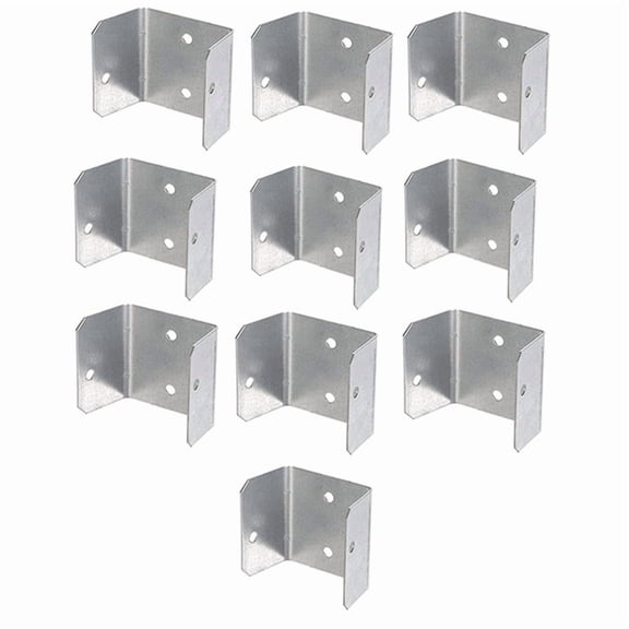 Fence Panel Clips Trellis U Clip Bracket for Timber Posts, Secure Fence or RefixPanel Galvanised Fencing Clips 32mm,10 x Anti Rattling Fence Panels,Silver