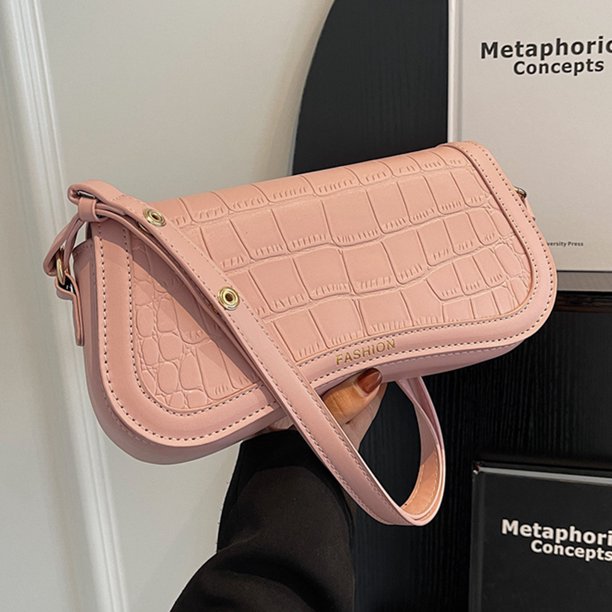 Bolso Hobo elegante para mujer bolso de hombro informal de PU bolso cruzado bolso de compras