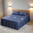 thumbnail image 4 of PONPRNGY Set of 3 Ruffle Farmhouse Skirt Bedspread Set for Home, 78x86 inch, Includes 2 Pillowcases, 4 of 9