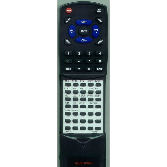 Replacement Remote for TOSHIBA 23306110, RT23306110, CT9809, CX32E60, CX32E70, CX27F60, CX35E70, CX36F84, TP50F50, TP55E50, CX32F60, CX35E81, CX36F85