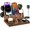 Walnut color, variant on USB Charging Station for Multiple Devices Wood Phone Docking Station with QC3.0 & PD 22.5W Type c Charger Fast Charging for iPhone Samsung Google Andriod Smart Watch Earbuds Gifts for Men