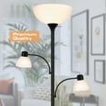 thumbnail image 4 of NATYSWAN Floor Lamps for Living Room,Torchiere Floor Lamp with 8W Adjustable Reading Lights, Morden Tall Lamps for Living Room, Bedroom, Office, 3 Bulbs Included, 4 of 8