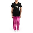 thumbnail image 4 of CafePress - Lady Bug Orchid Women's Dark Pajamas - Women's Short Sleeve Print T-Shirt and Pants Dark Cotton Pajama Set, 4 of 7