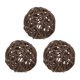 thumbnail image 1 of Uxcell 3-Pack Bolas Decorativas de Ratán de 80mm/3.1 Pulgadas para Navidad Bodas Acción de Gracias Marrón, 1 of 1