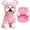 Pink, variant on Dog Hoodie with Bear Ears Fleece Dog Sweater for Small Dogs French Bulldog Clothes Puppy Costume for Small Dogs XS Winter Clothes Cozy Pet Fleece for Cats