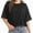 Black, variant on Women's Oversized Workout Cropped T Shirts Crew Neck Short Sleeve Casual Loose Summer Crop Tee Tops